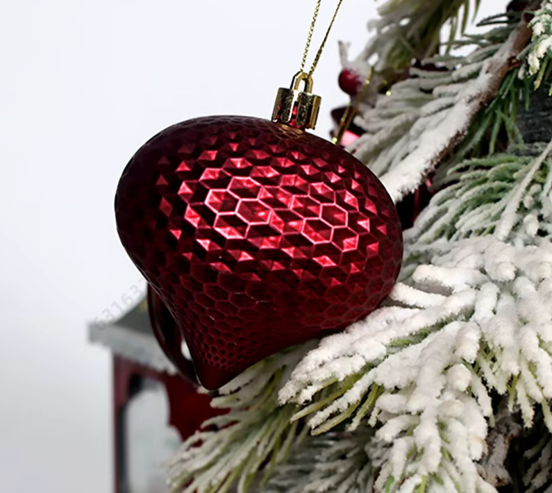 48er Set Hohl-Weihnachtskugeln – 4/6/8 cm, Einzigartige Formen für Baum & Festliche Dekoration 2025