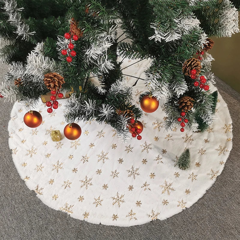 Weißer Weihnachtsbaum Teppich unter dem Tannenbaum 78/90/122Cm 