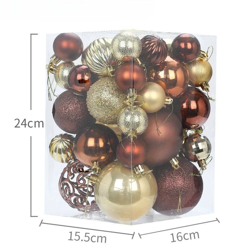 Festliche Weihnachtskugeln 34er Set – Rote & Blaue Glanzkugeln für Baum, Tisch & Party 202