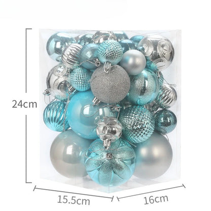 Festliche Weihnachtskugeln 34er Set – Rote & Blaue Glanzkugeln für Baum, Tisch & Party 202