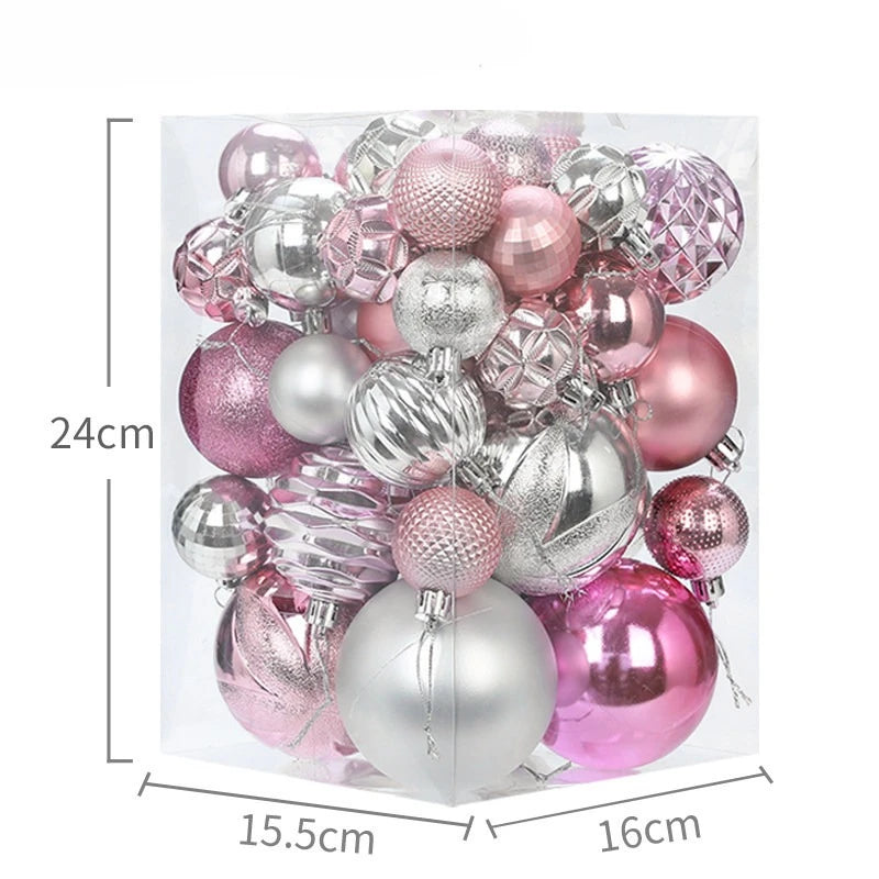 Festliche Weihnachtskugeln 34er Set – Rote & Blaue Glanzkugeln für Baum, Tisch & Party 202