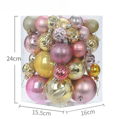 Festliche Weihnachtskugeln 34er Set – Rote & Blaue Glanzkugeln für Baum, Tisch & Party 202