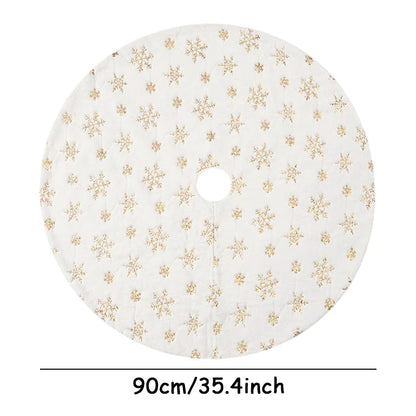 Weißer Weihnachtsbaum Teppich unter dem Tannenbaum 78/90/122Cm 